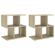 Set di 2 Comodini | Armadio da Notte | Mobiletto da notte Rovere Sonoma 50x30x51,5 cm in Legno Multistrato