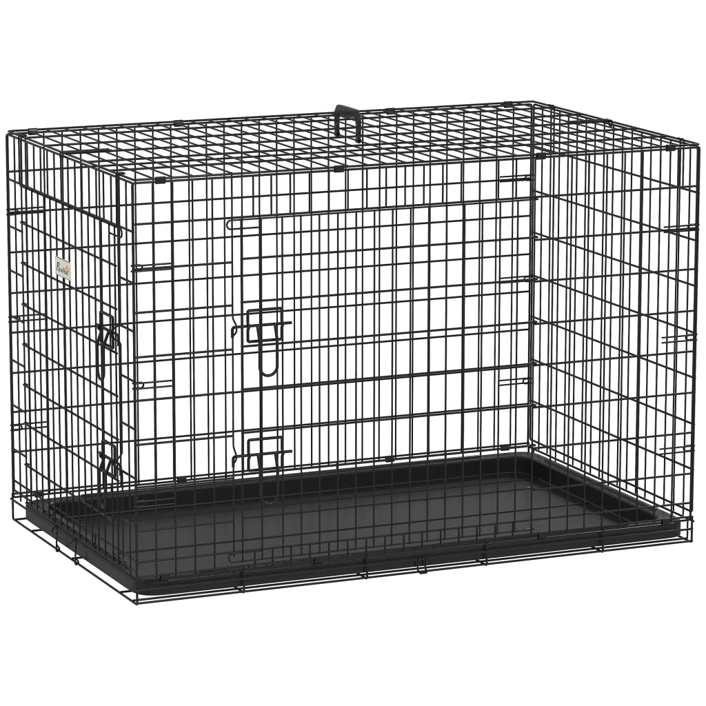 Gabbia Trasporto Cane Pieghevole ¨C Minimal ¨C Nero 106x71.5x76 cm