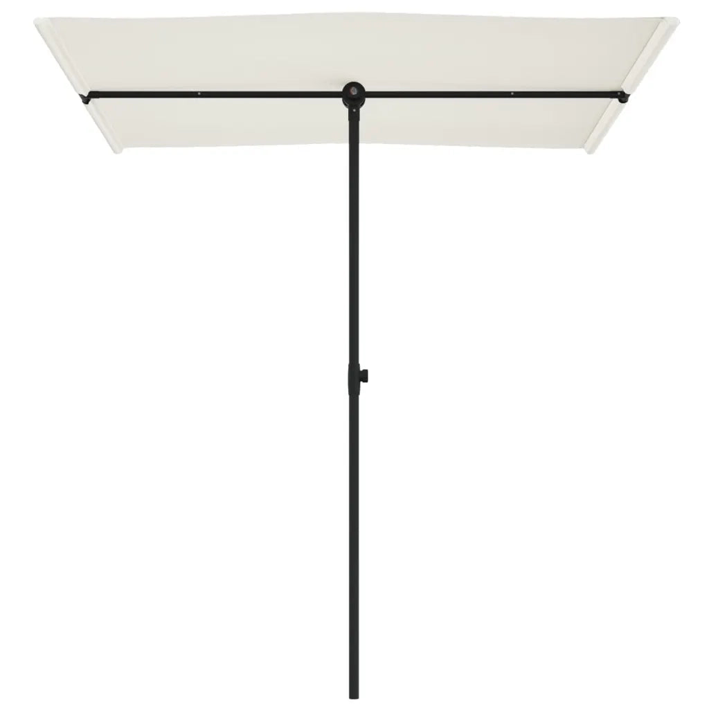 Ombrellone da Esterni Palo in Alluminio 180x130cm Bianco Sabbia  cod mxl 54694