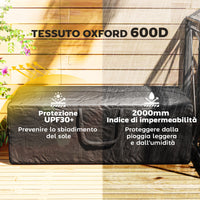 Custodia per Albero di Natale da 840L Impermeabile e UV30+ Tessuto Oxford 600D Nero