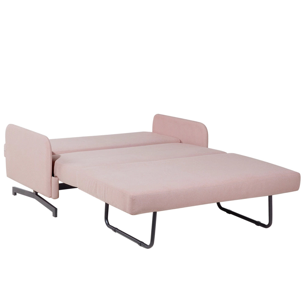 Divano Letto Tessuto Rosa 2 Posti Soggiorno Stile Moderno divano convertibile Soggiorno