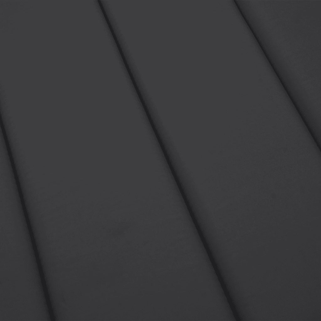 Cuscino per Lettino Nero 200x50x3 cm in Tessuto Oxford 314195