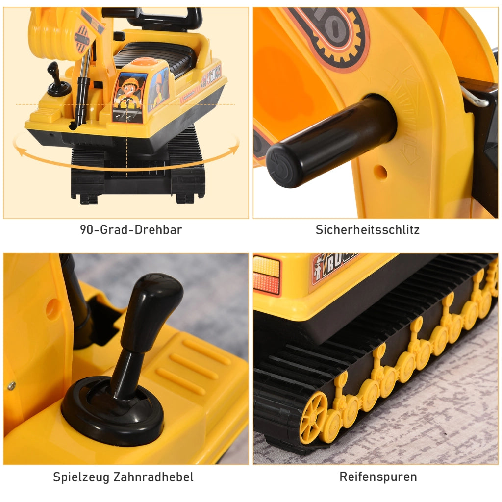 Bagger giocattolo per bambini con cassetto ¨C zephmum ¨C giallo