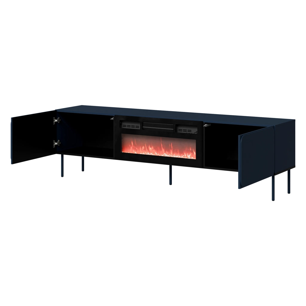 Vermezzo, Mobile Porta tv un Ripiano, 200x42x57h cm blu