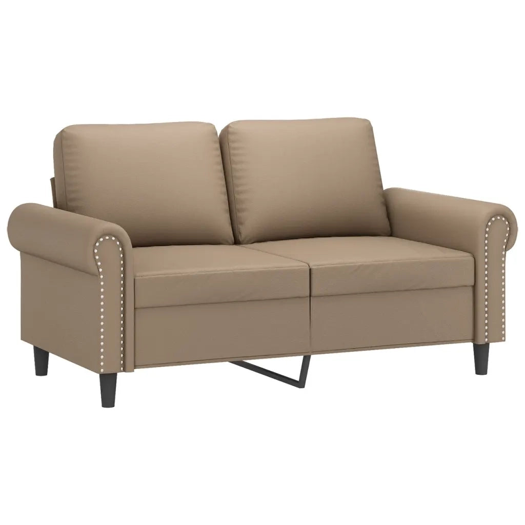 Set di Divani 3 pz con Cuscini cappuccino in Similpelle