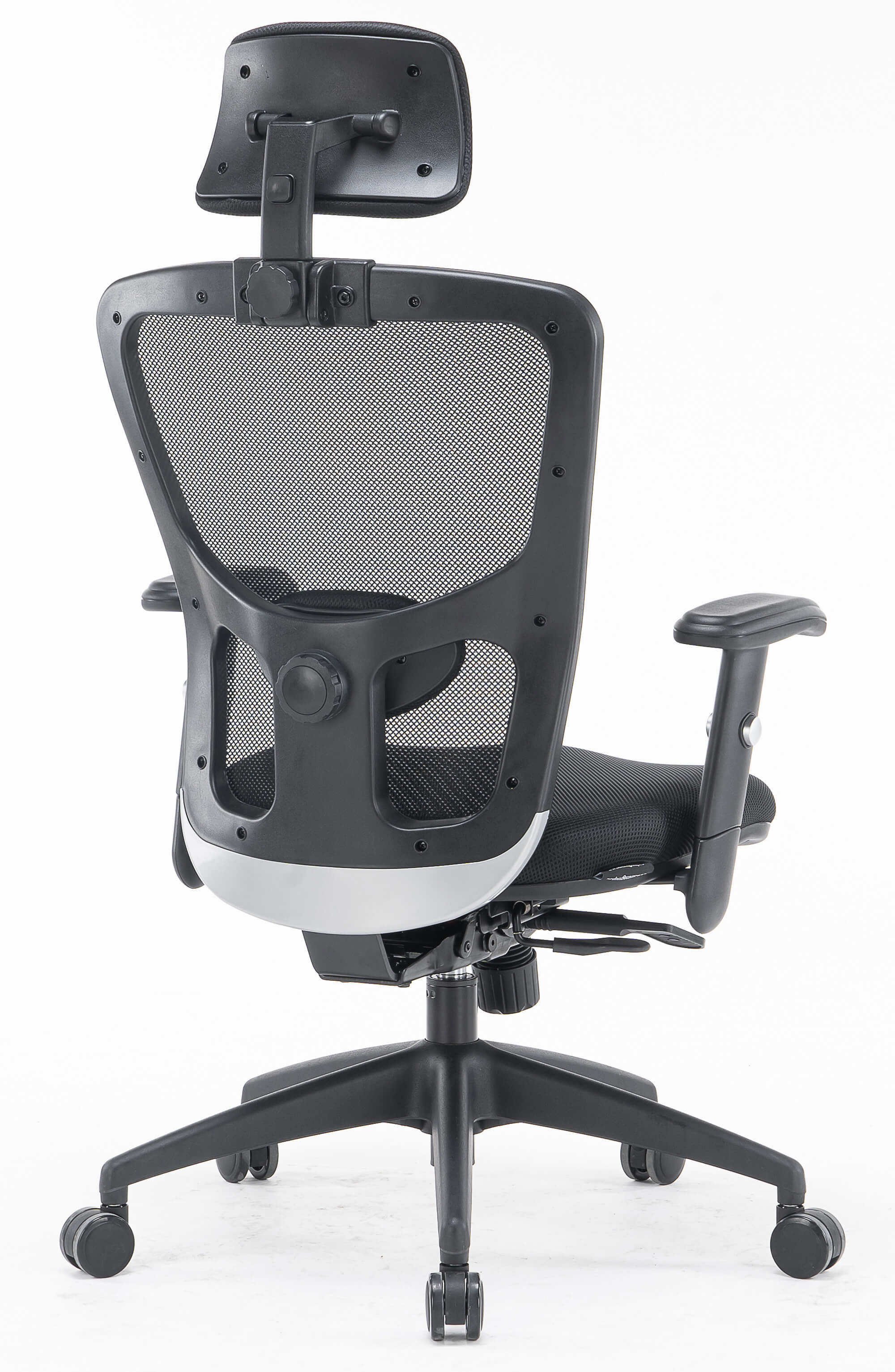 Sedia Poltrona Direzionale da Ufficio in Tessuto e Rete Philadelphia Nera