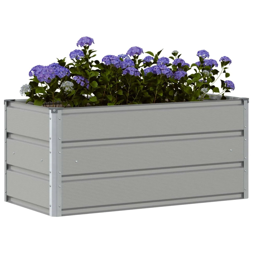 Fioriera Grigio chiaro 100 x 50 x 45 cm Acciaio zincato