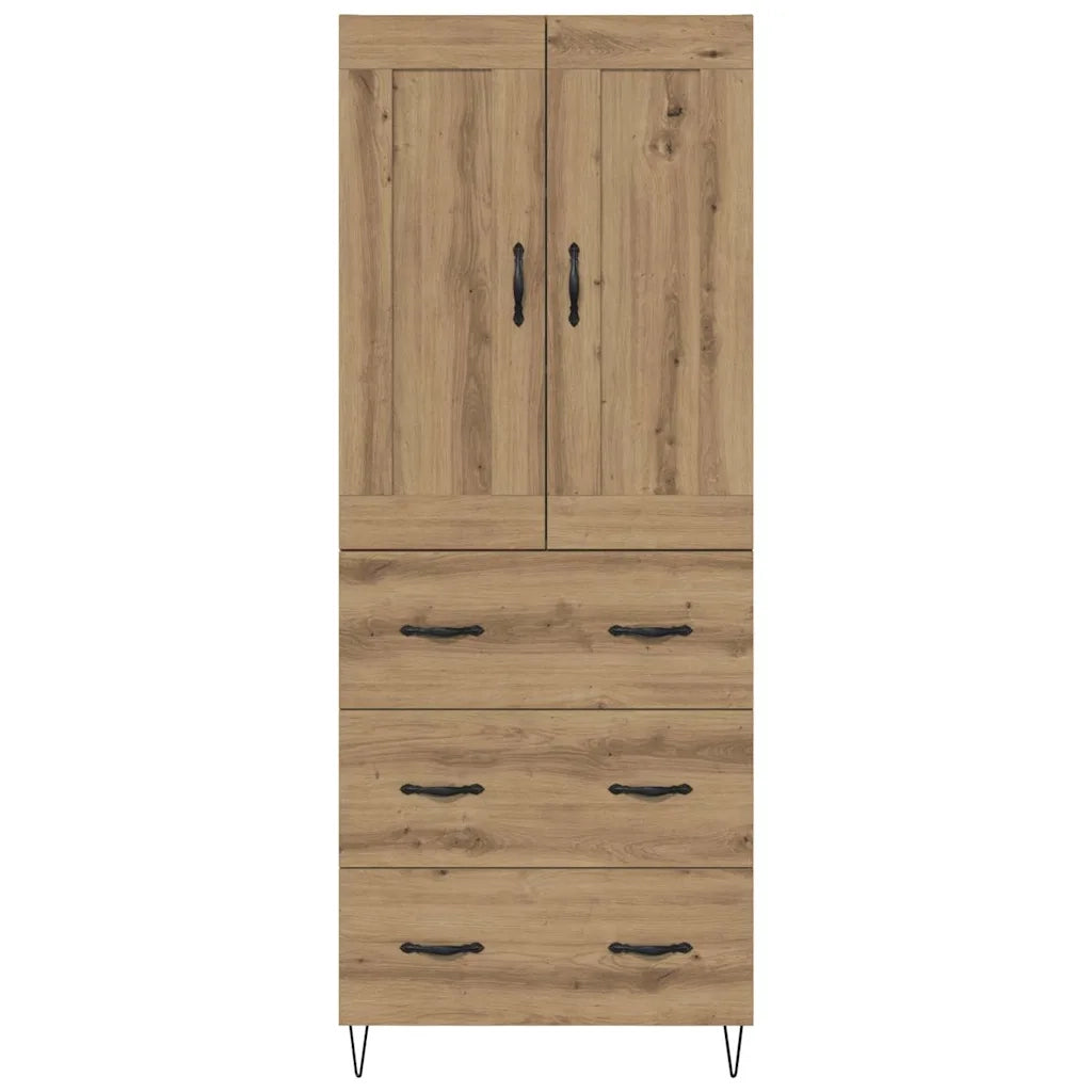 Credenza con Cassetto-Buffet-Armadio da cucina Rovere artigianale 69,5 x 34 x 180 cm 941272