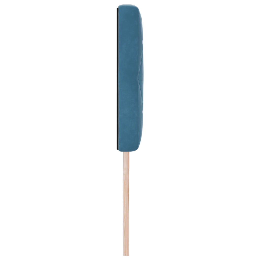 Testiera  con bottoni in cristallo trapuntati blu scuro 180 cm in velluto