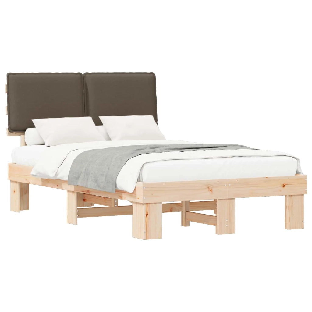 Letto con Testiera Rivestita Talpa 120 x 200 cm Pino massello 877282