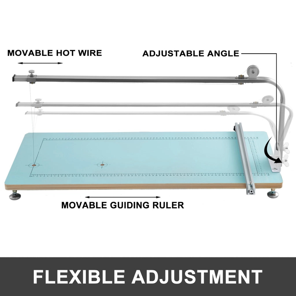 HT1 Tagliatrice di Polistirolo e Schiuma a Filo Caldo in MDF e Lega Termotagliatore Regolabile 50-300℃ per Fai da Te