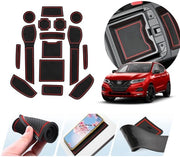 Compatibili con Nissan Qashqai J11 SUV 2018-2021 Mattoncini antislittamento in gomma Mattoncini per console centrale Mattoncini per contenitore antislittamento Mattoncini per contenitore di stoviglie 15 pezzi (Rosso)