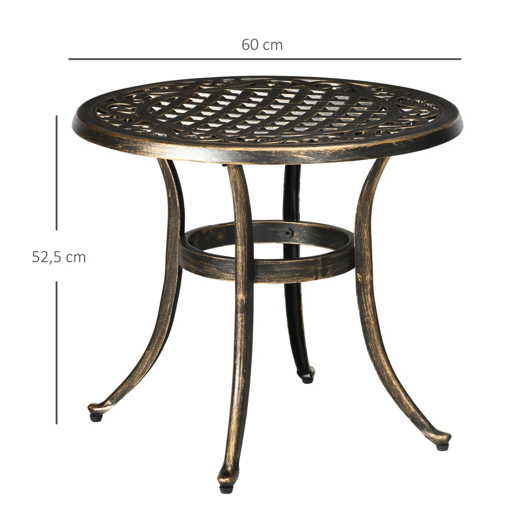 Tavolino da esterno rotondo in alluminio ¨C zephmum ¨C grigio ?60x52.5H cm