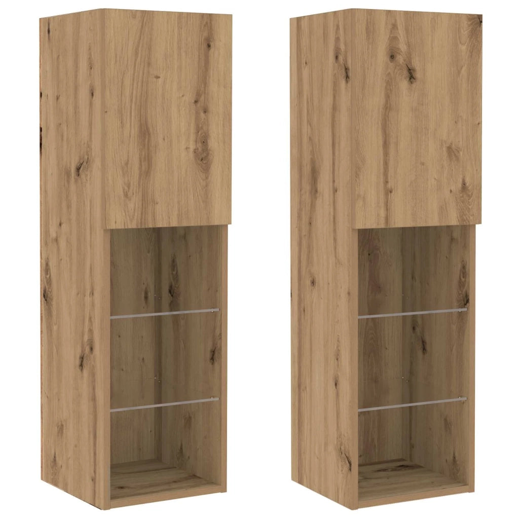 Set mobile TV 6 pcs rovere artigianale Legno multistrato 3334381