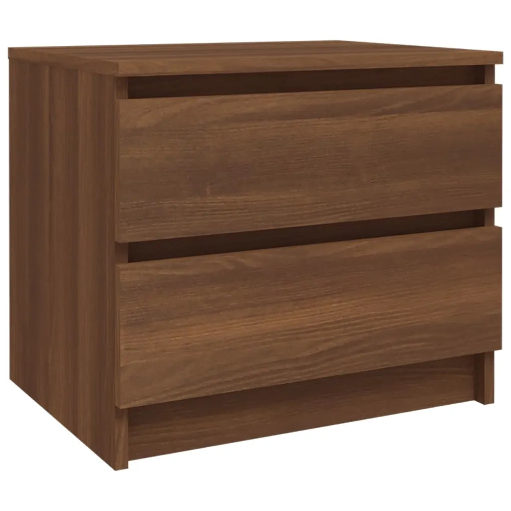 Comodini Rovere Marrone 2 pz 50x39x43,5 cm in Legno Multistrato cod mxl 30369