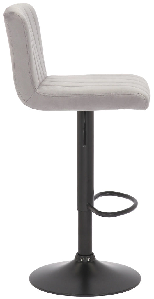 Set di 2 sgabelli da bar Jamie velvet grigio