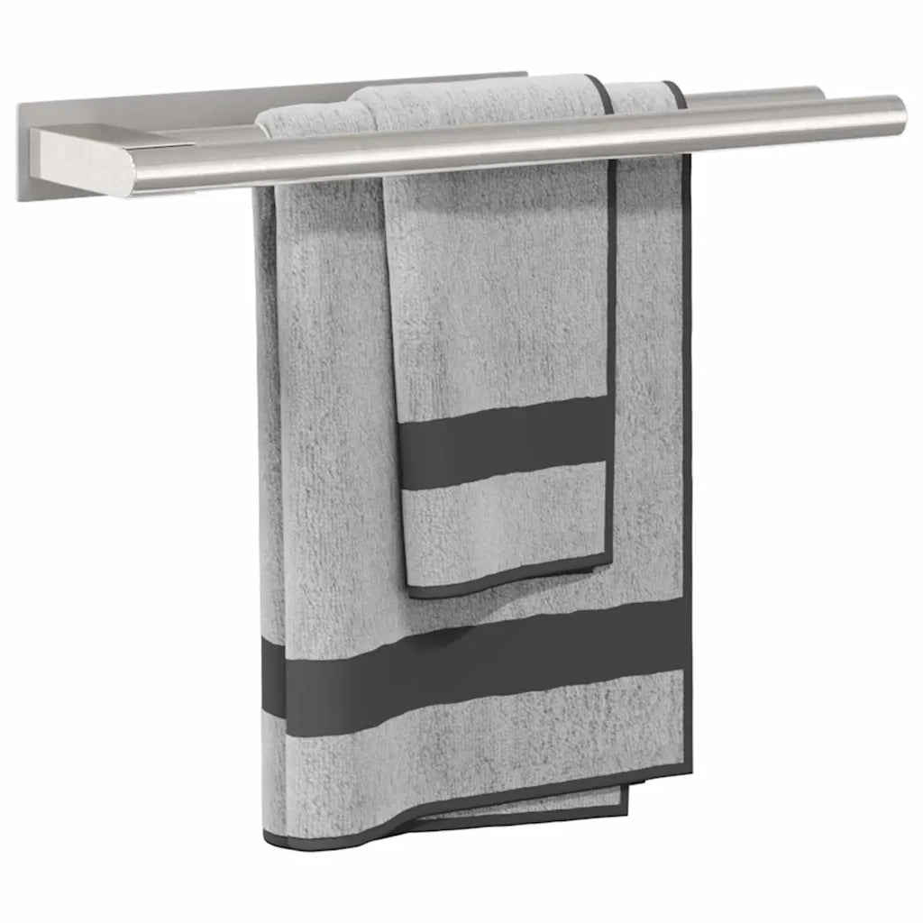vidaXL Porta asciugamani Argento 40 x 9 x 4 cm Acciaio inossidabile