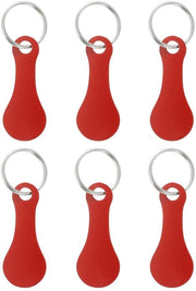 Token di Cassetta per 6 Pezzi - Token in Acciaio Inossidabile - Totale Lunghezza 73 mm - Token per Cassetta del Carrello