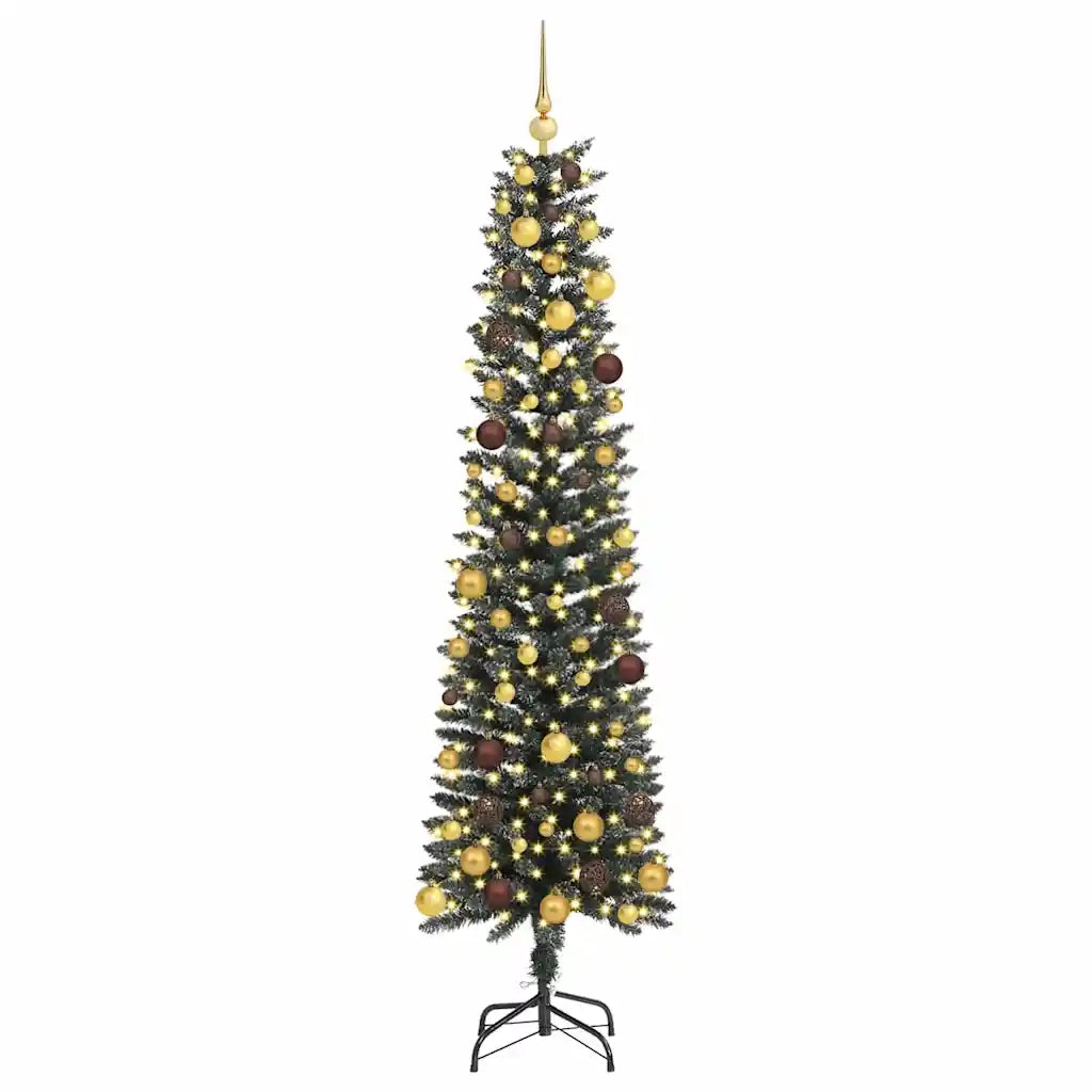 Albero di Natale artificiale con 300 LED Verde 210 cm 3395949