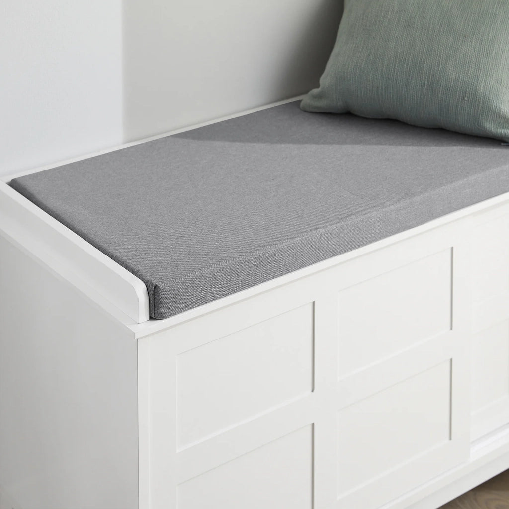 Scarpiera con Ante Scorrevoli Scarpiera Panca Portascarpe Panca ingresso Portascarpe con Cuscino 114x40x53 FSR86-W