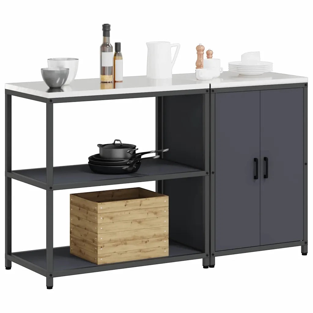 Set di Stoccaggio per Cucina con lo scaffale 2 pcs Antracite 3392661