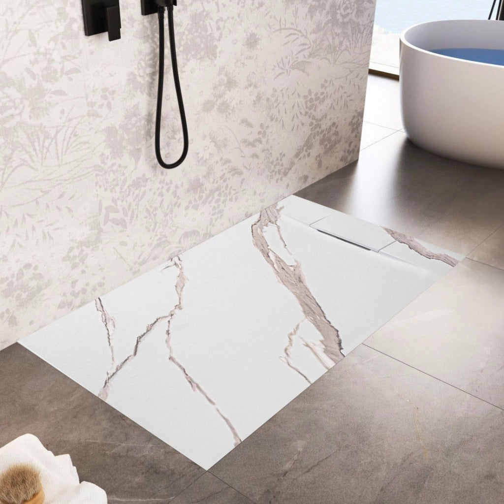 Piatto Doccia Bazalt Carrara White 80x100