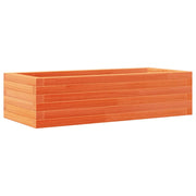 Fioriera | Cassetta per fiori | Vaso Giardino Marrone Cera 90x40x23 cm Legno Massello Pino
