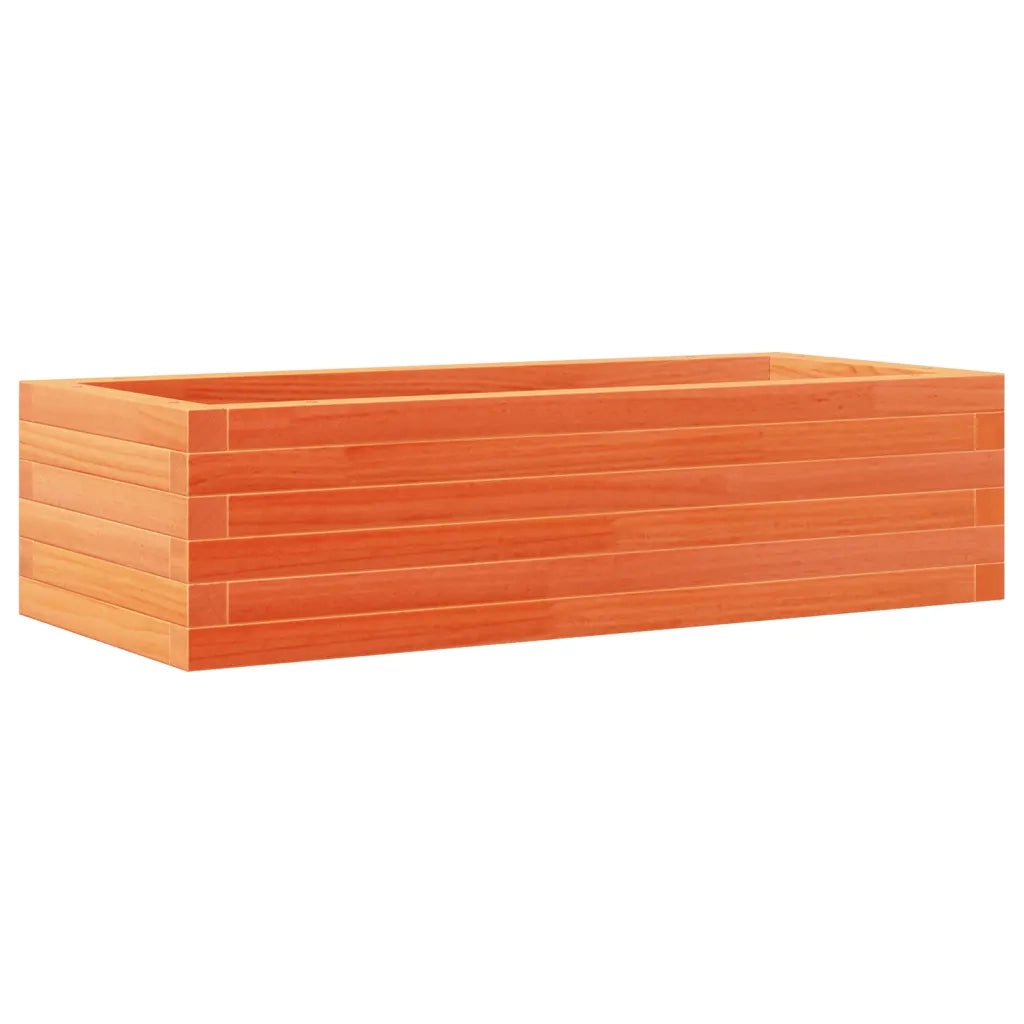 Fioriera | Cassetta per fiori | Vaso Giardino Marrone Cera 90x40x23 cm Legno Massello Pino