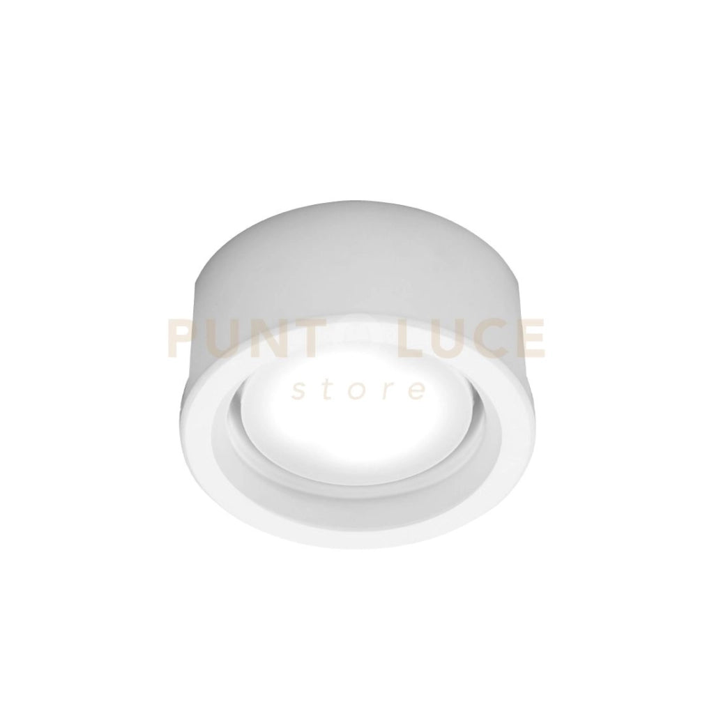 FILIATRA faretto Incasso 1 Luce bordo Bianco attacco GX53 d.8cm in gesso