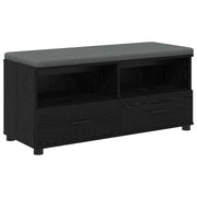 Panca per ingresso con cuscino Rovere Nero 100 x 38 x 46 cm