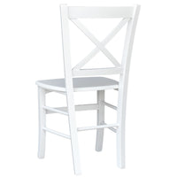 Sedia legno venezia croce bianca con seduta in massello x 6