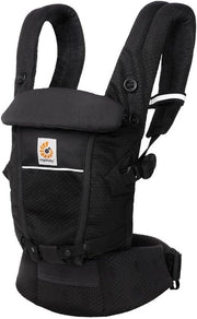 Porta bebè ergonomico per neonati - Tessuto mesh SoftFlex - 3 posizioni - Nero Onyx