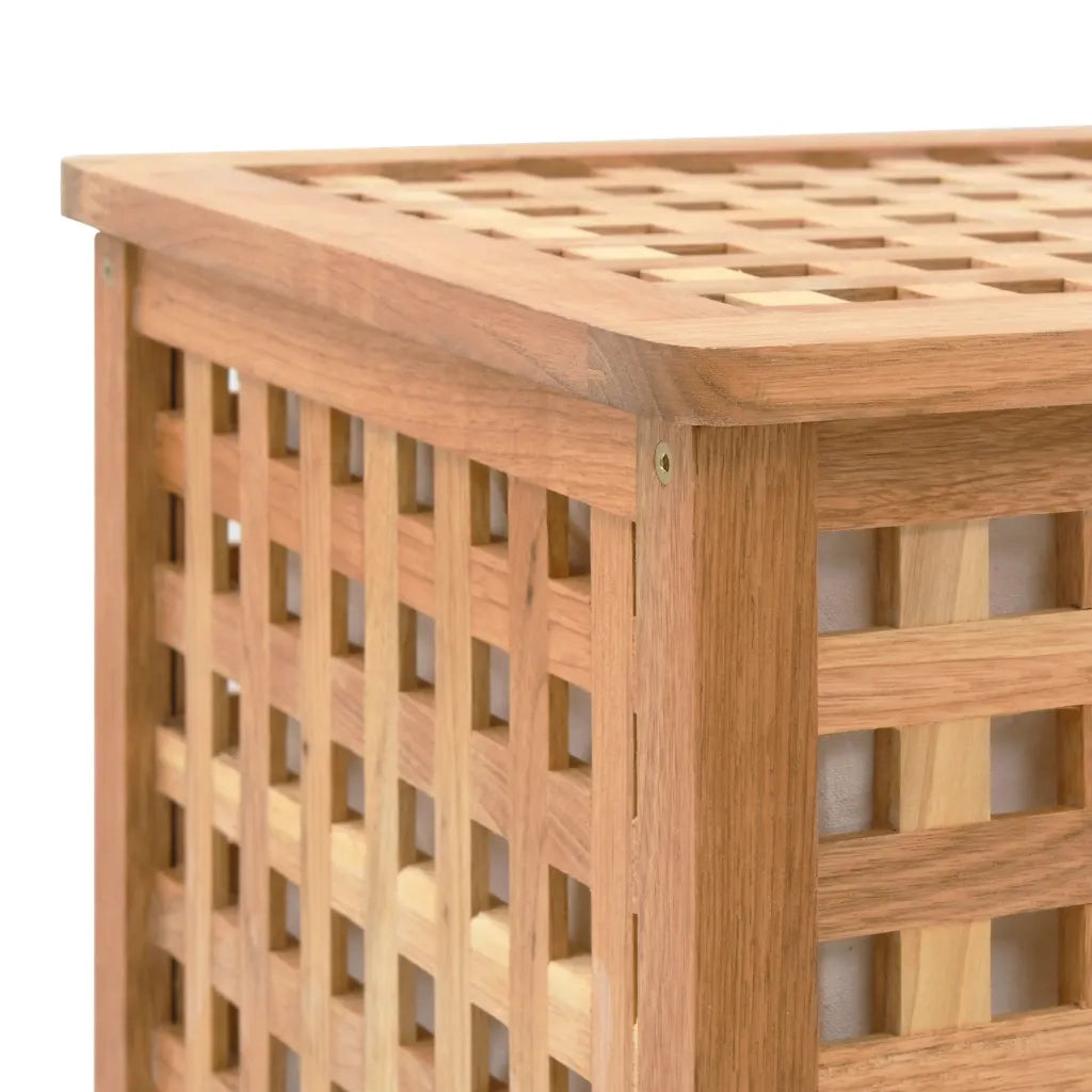 Cesto per Biancheria 77,5x37,5x46,5 cm in Legno Massello di Noce 247602