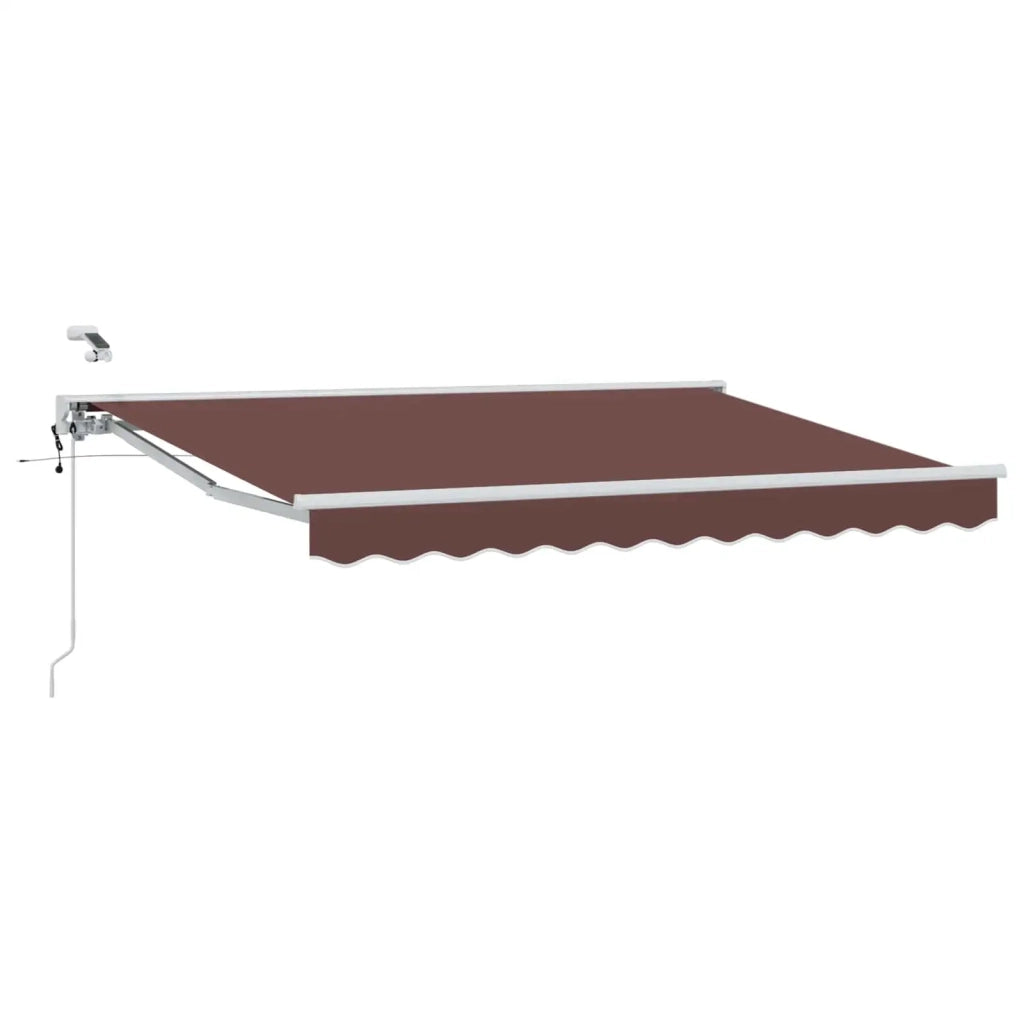 Tettuccio Elettrico Retrattile Marrone e bianco 3,5 x 2 m