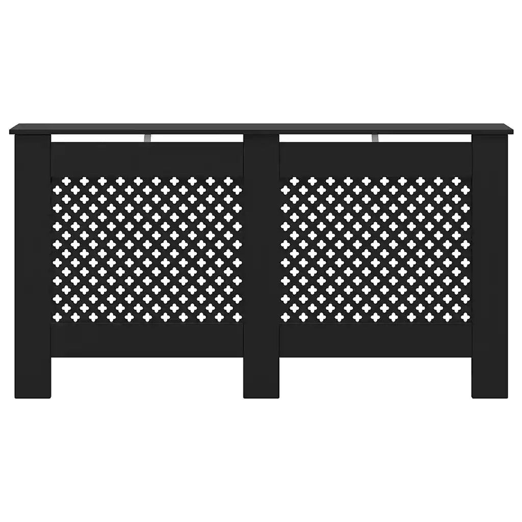 Copertura per Radiatore Nera 152x19x81 cm in MDF 288195