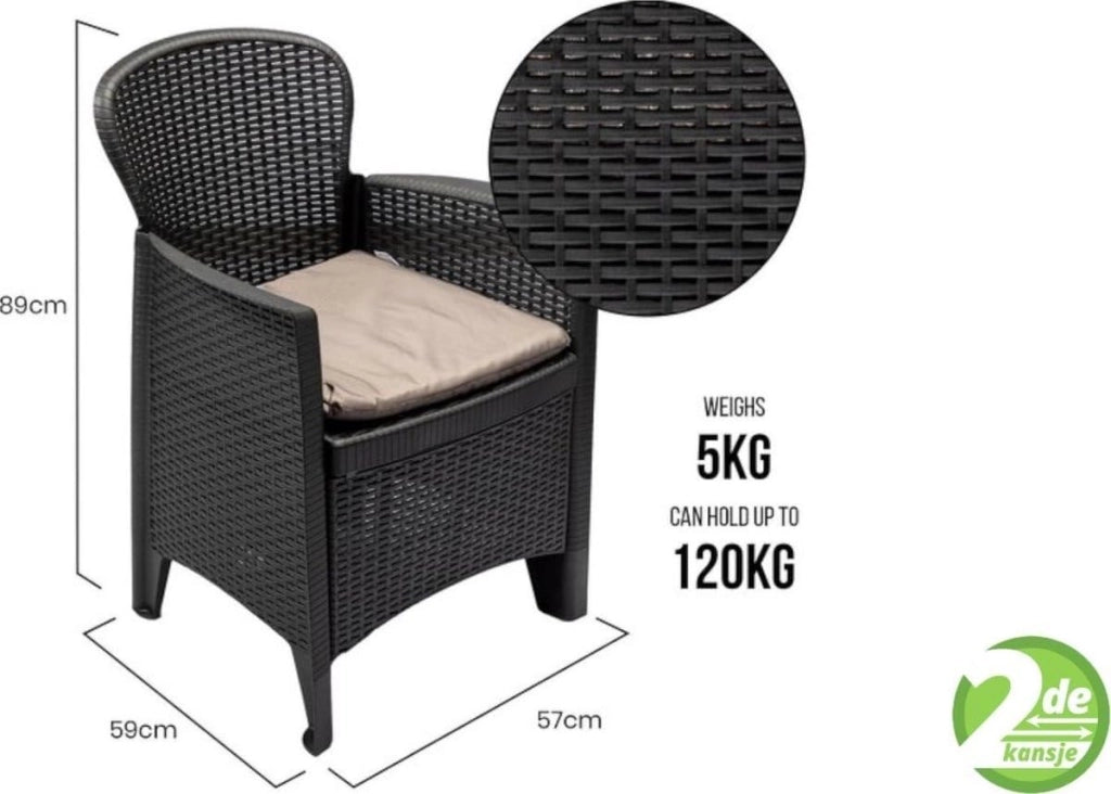 Salotto Akita Colore Antracite Pro Garden