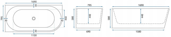 Vasca Bagno Sydney Bellanto Bellanto Sinistra 170cm