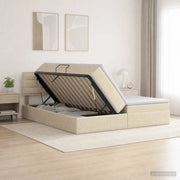 Letto con Contenitore con testiera 2 pz Crema Pelle Sintetica 3458905