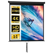 Schermo per proiettore TV e Home Cinema ¨C Minimal ¨C Bianco 146x146 cm
