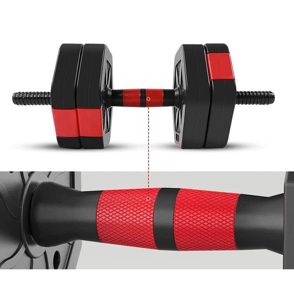 Trade Shop - Set Manubri Bilanciere Con Biella Regolabili 30kg Allenamento Corpo Palestra Casa -