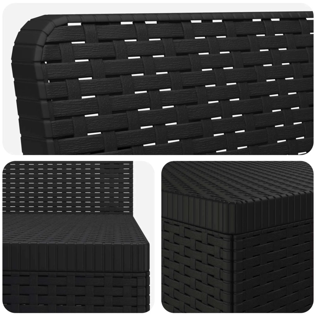 Divano da Giardino a 4 Posti in Stile Rattan PP Antracite 3443850