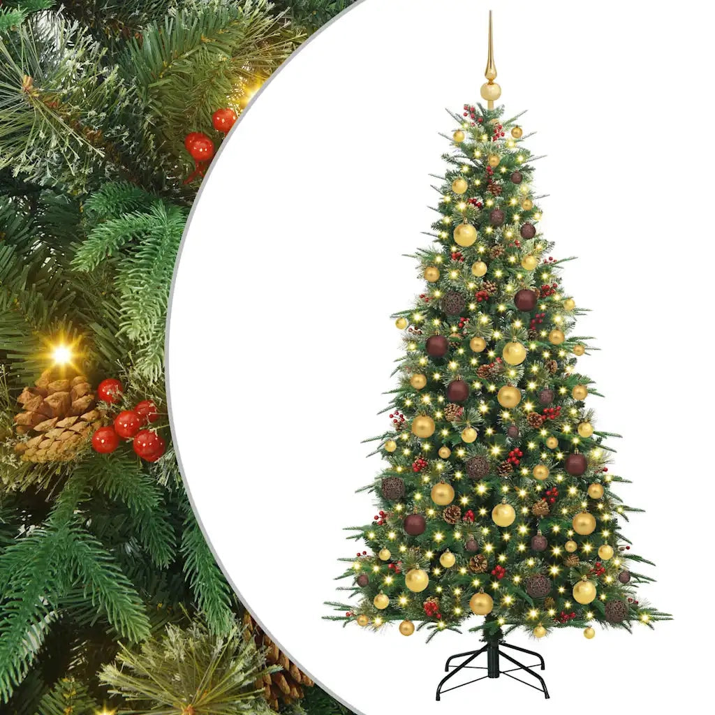 Albero di Natale Artificiale con Rami Pieghevoli Verde 180 cm 3397416