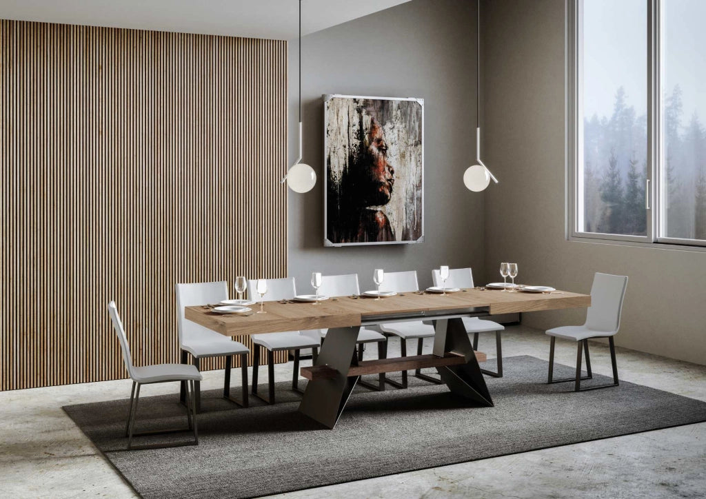 Tavolo Allungabile 160-420x90x77 cm Baita Quercia Naturale