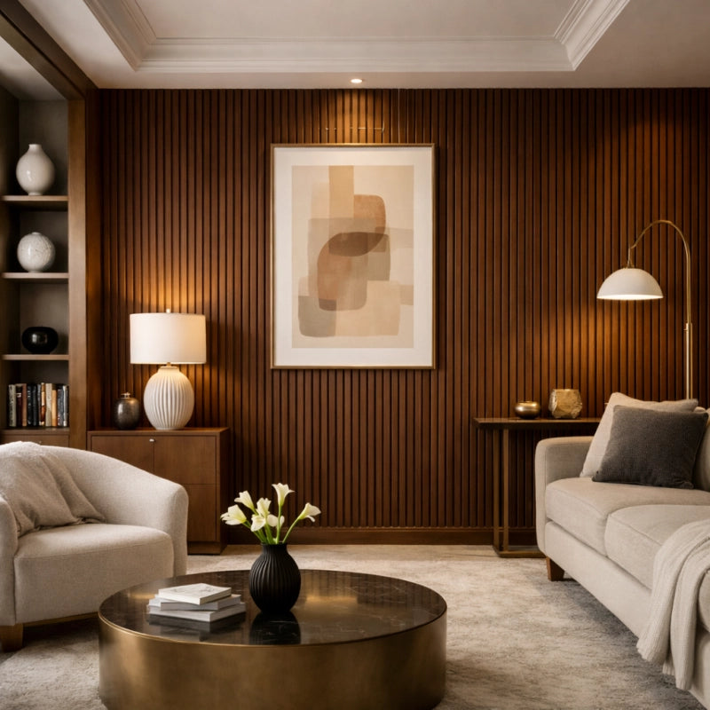 Pannello Decorativo In Pvc A Listelli Effetto Doghe In Legno Set 10 Pz 120x30 Rivestimento Murale Noce Chiaro