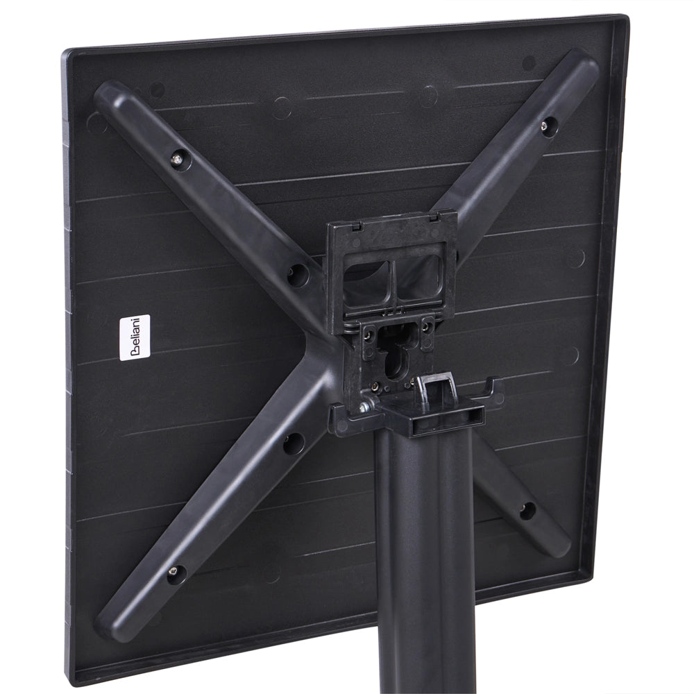 Tavolo da bistrot nero Materiale sintetico 60 x 60 cm Ribaltabile Resistente da esterno Tavolo da balcone