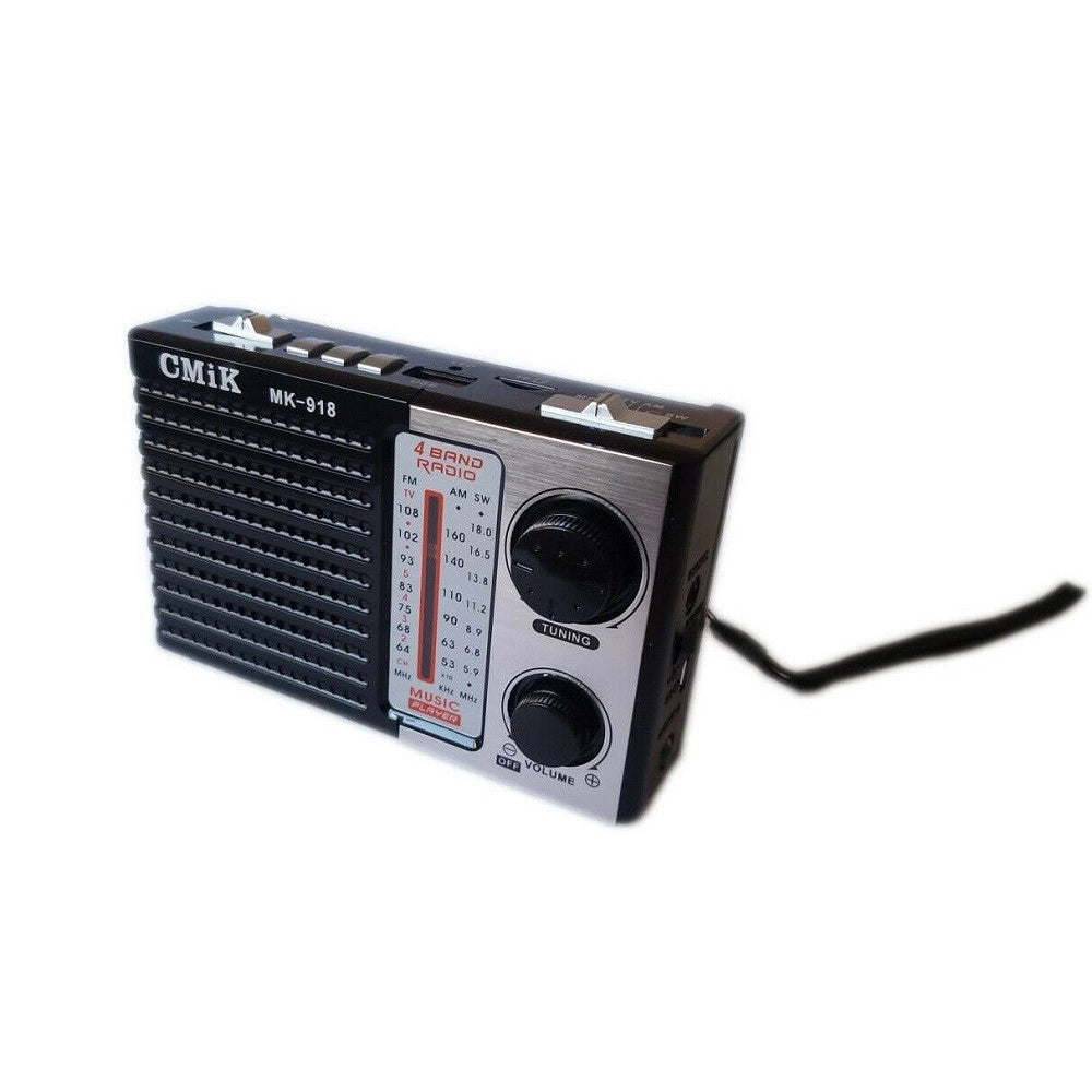 Trade Shop - Mini Radio Portatile Radiolina Ricaricabile Fm Lettore Mp3 Usb Microsd Cmik Mk918 -
