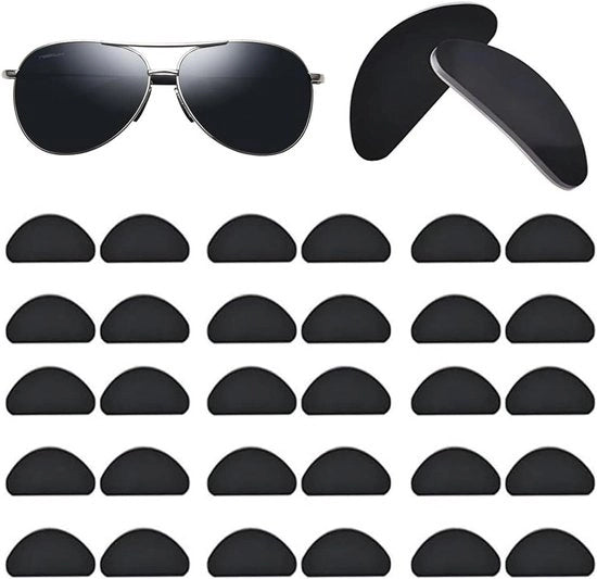 Accessori per occhiali - 15 paia di supporti nasali in silicone a forma di D con airbag per un utilizzo comodo degli occhiali - Rimovibili e riciclabili - Supporti nasali self-adesivi