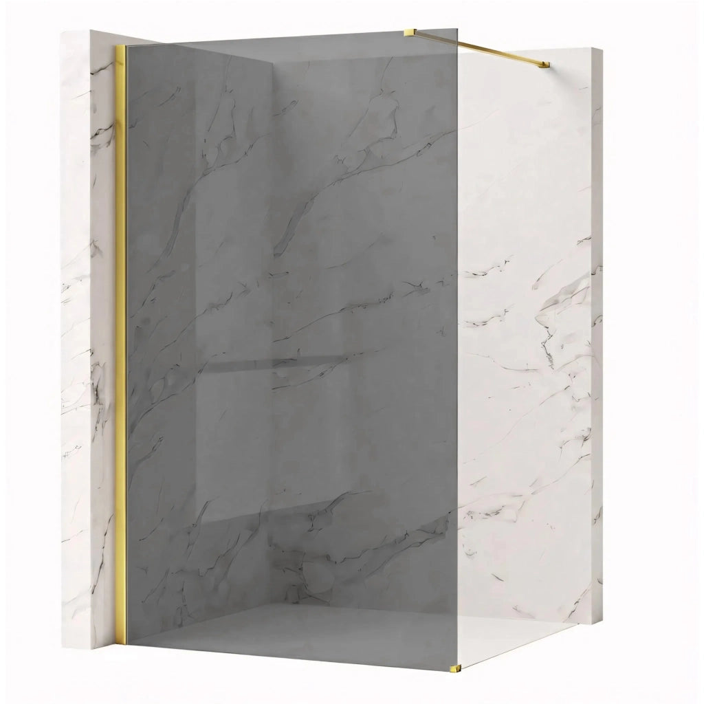 Parete Doccia Rea Flexi Grey / Gold 90
