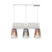 SOSPENSIONE CROMO RETTANGOLARE 3 LUCI (2 RA + 1 CR) 1164CR-S3 R-RC