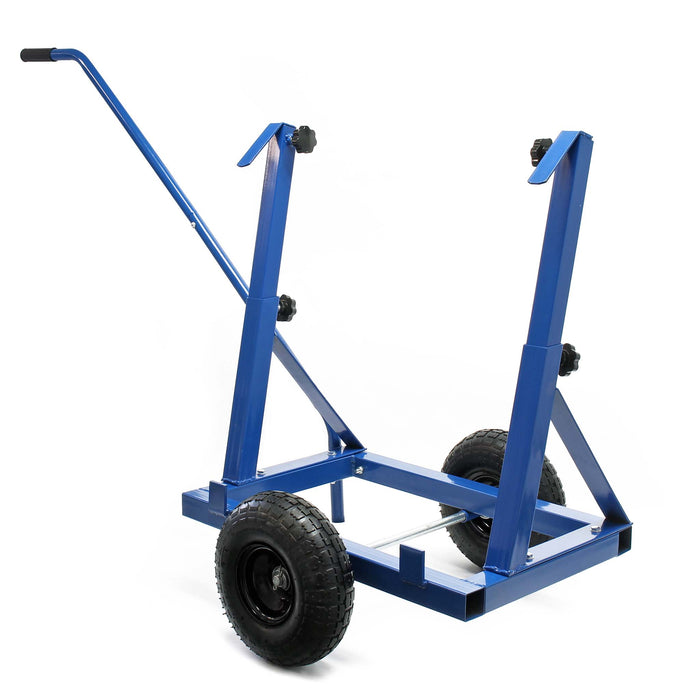 Carrello porta pannelli max 200 kg con pneumatici e supporti in acciaio regolabili 280-830mm